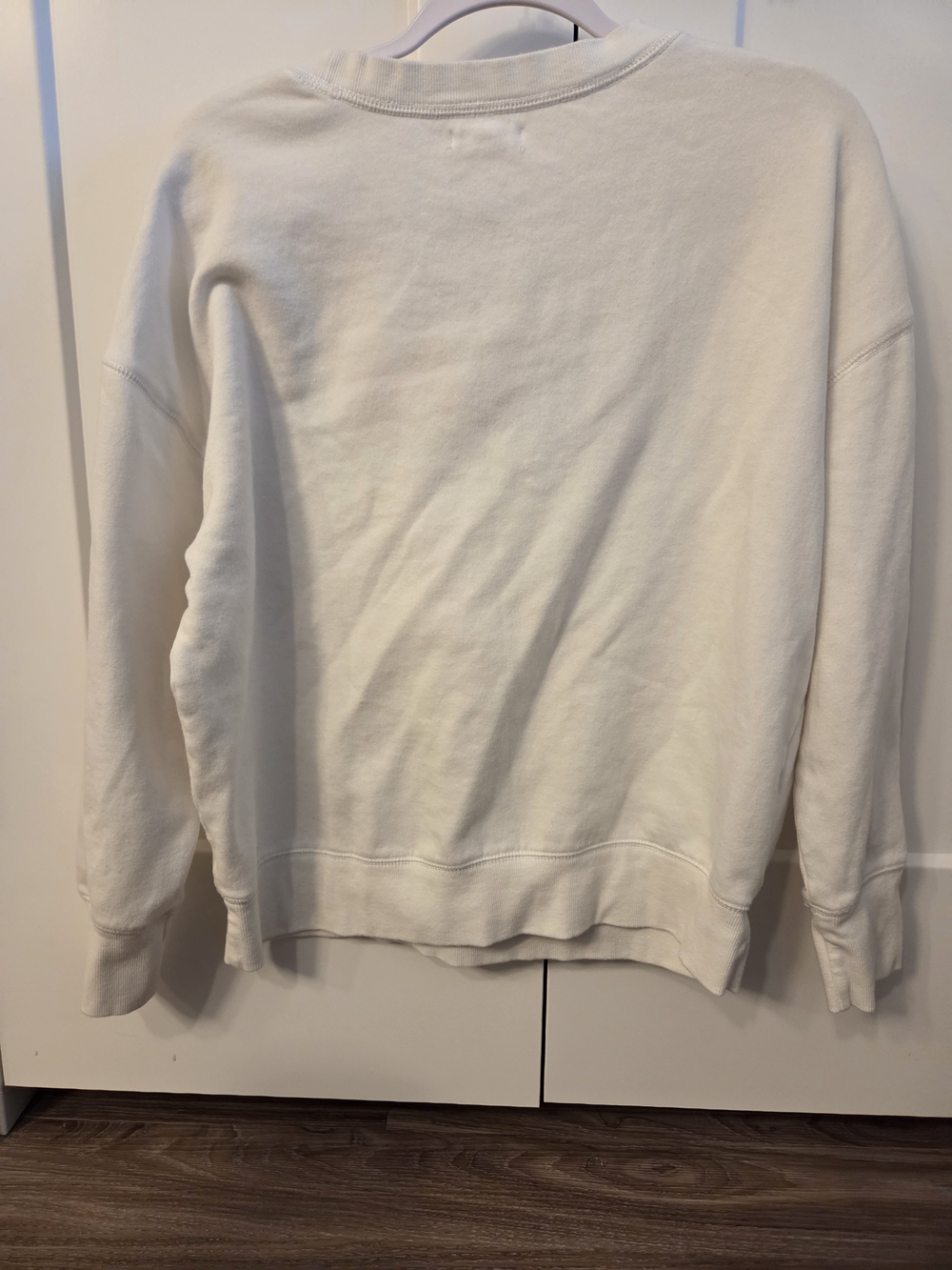 Maurices White Crewneck Sweater with Multicolor 'CHEERS' Chenille Letters - Picture 4 of 7